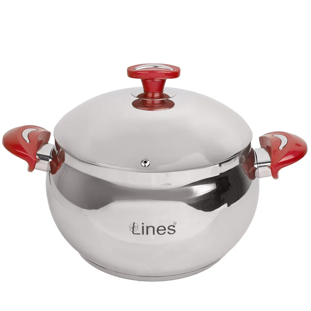 Batterie de Cuisine Inox ABM 10 Pièces - Inox 18/10 - Rouge