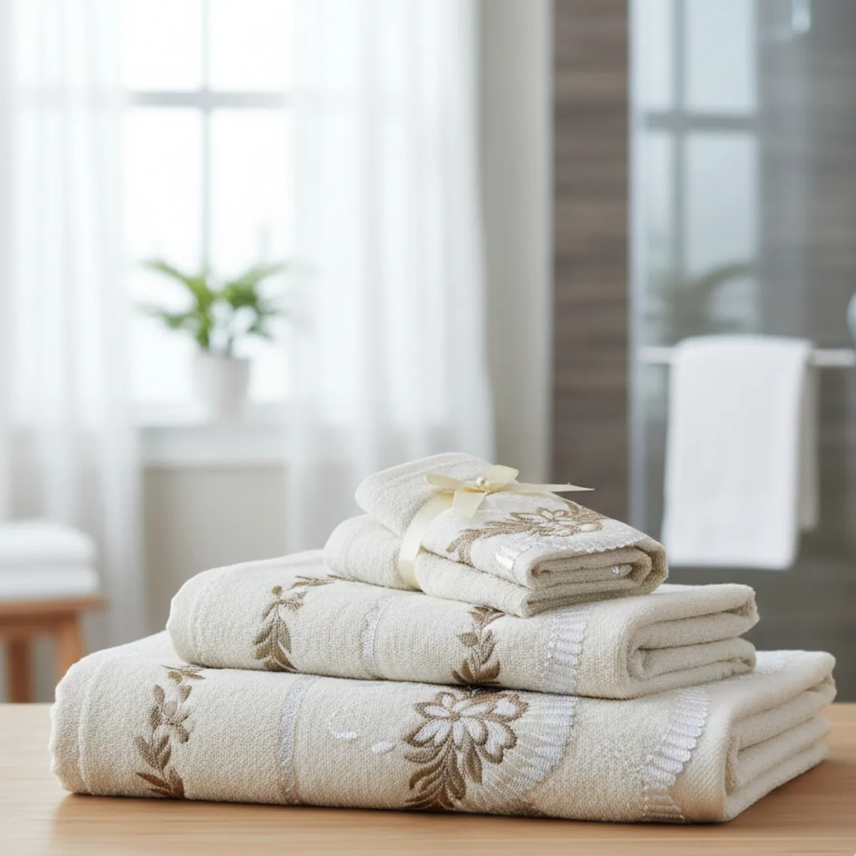 Set de 3 serviette visage et corps - SERV3VC