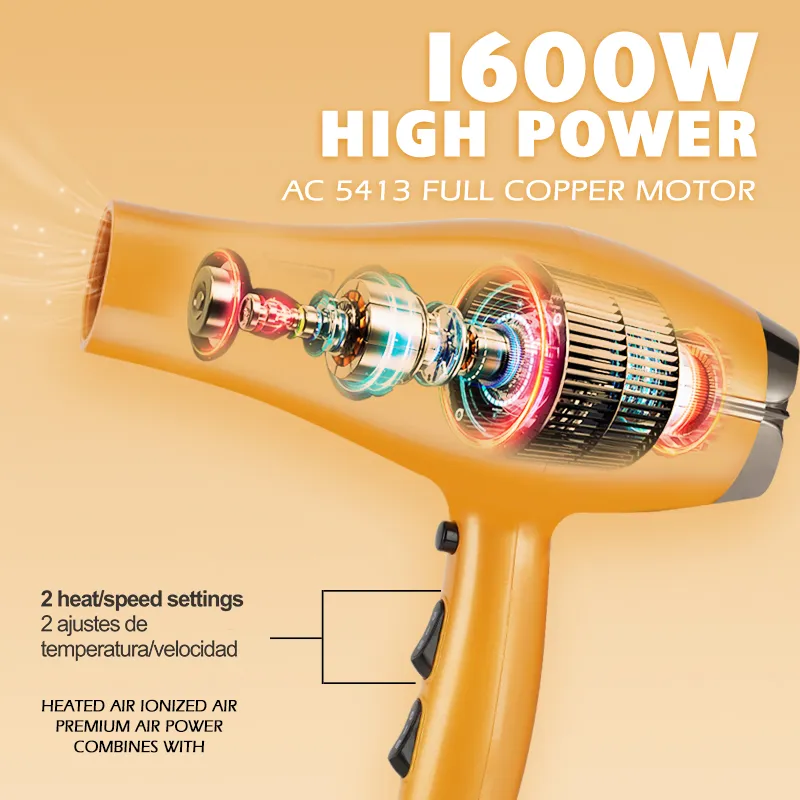 Sèche Cheveux Professionnel DSP 37006 – 1600W - Orange
