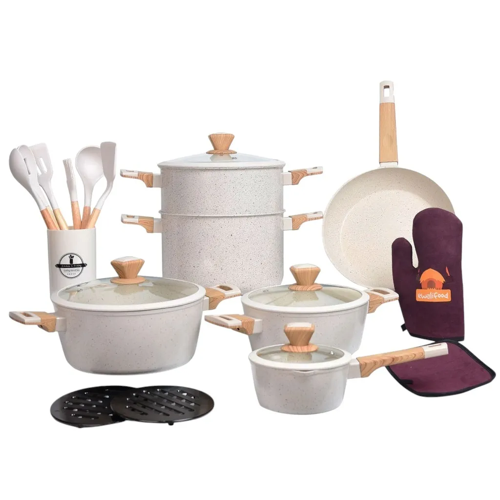 Batterie De Cuisine Sizar 21 Pièces Granite