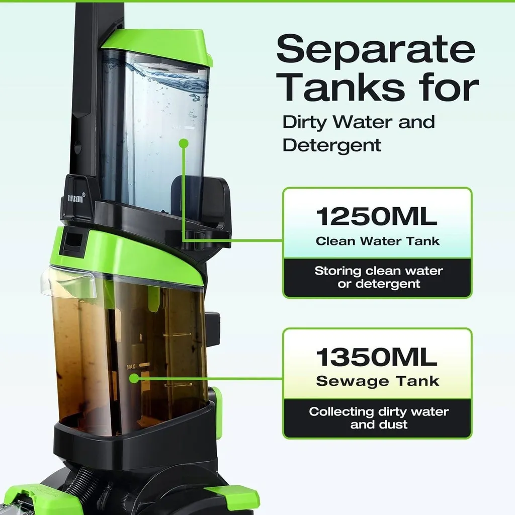 Aspirateur Multifonctions Lave Tapis Double Réservoirs Lexical LCW-4080 - 800W