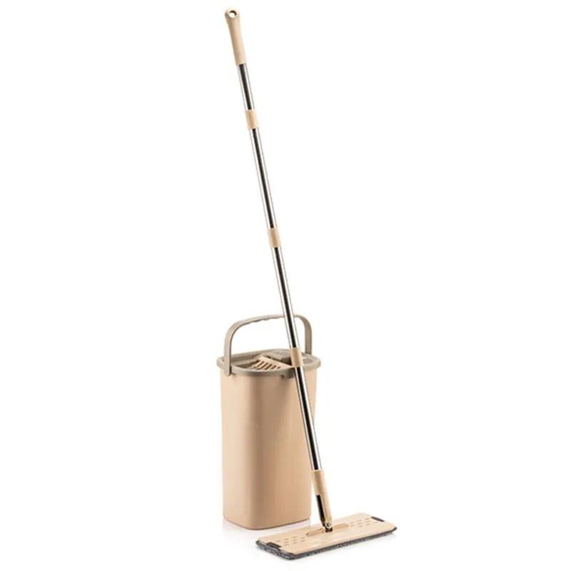 Balai Nettoyant Sillgech Avec Seau Beige + 1 Serpillières microfibres Gratuite