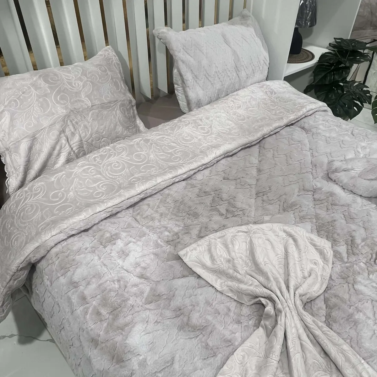 Farech couette double face 5 piéces Greige - ZIGZAG