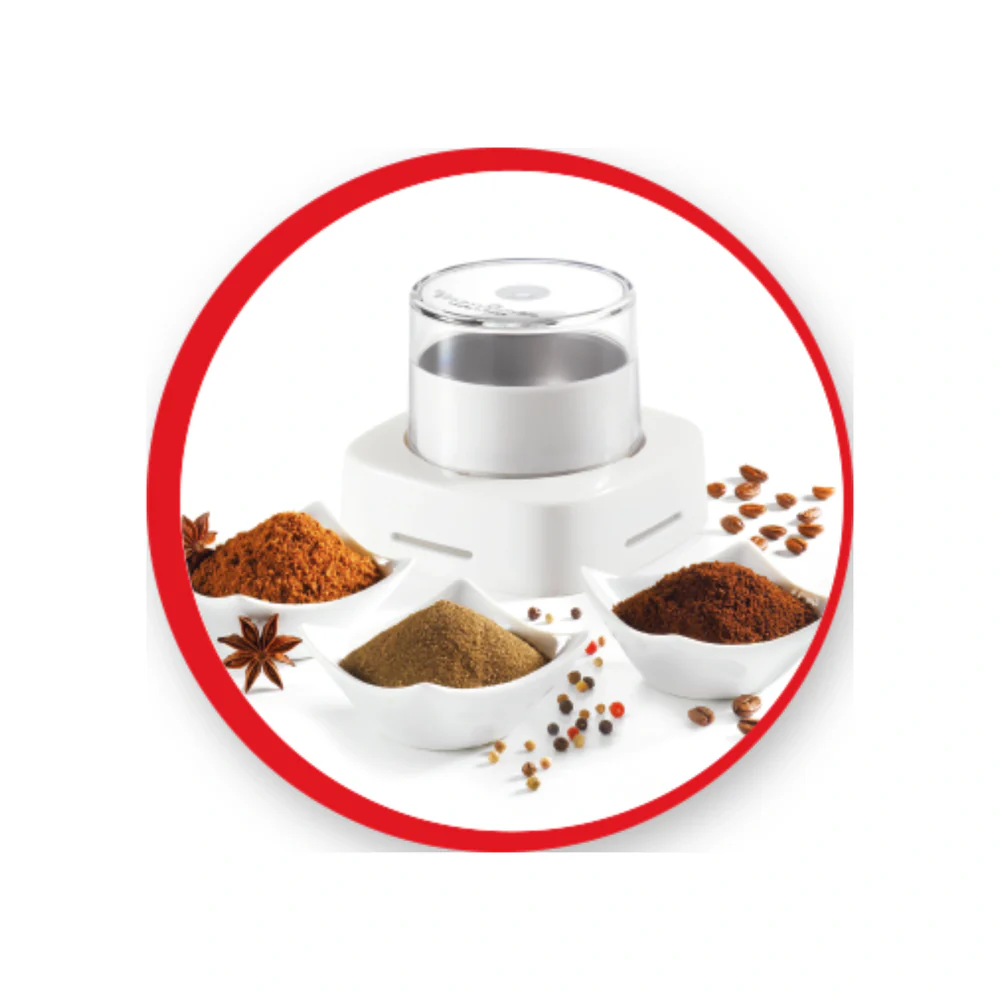 Blender Moulinex LM242B25 + 2 Moulins à Café - 500 Watts - Blanc