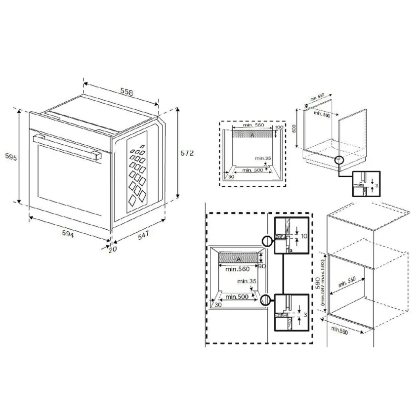 Four Encastrable BEKO 72 Litres | Chaleur Brassée - BBIE13300XD - Noir