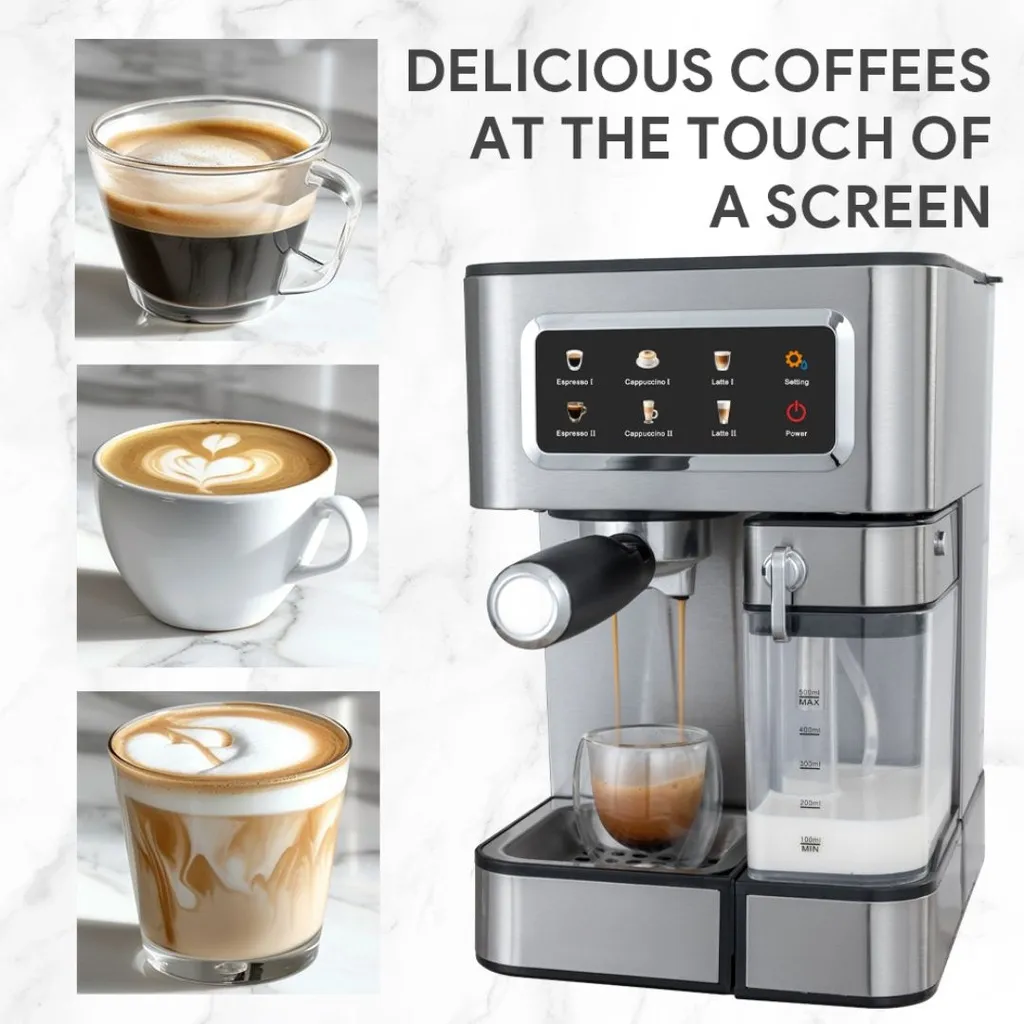 Machine a Café Express 3 En 1 Expresso  LEM-0662 - Cappuccino et Latté Lexical 1350W