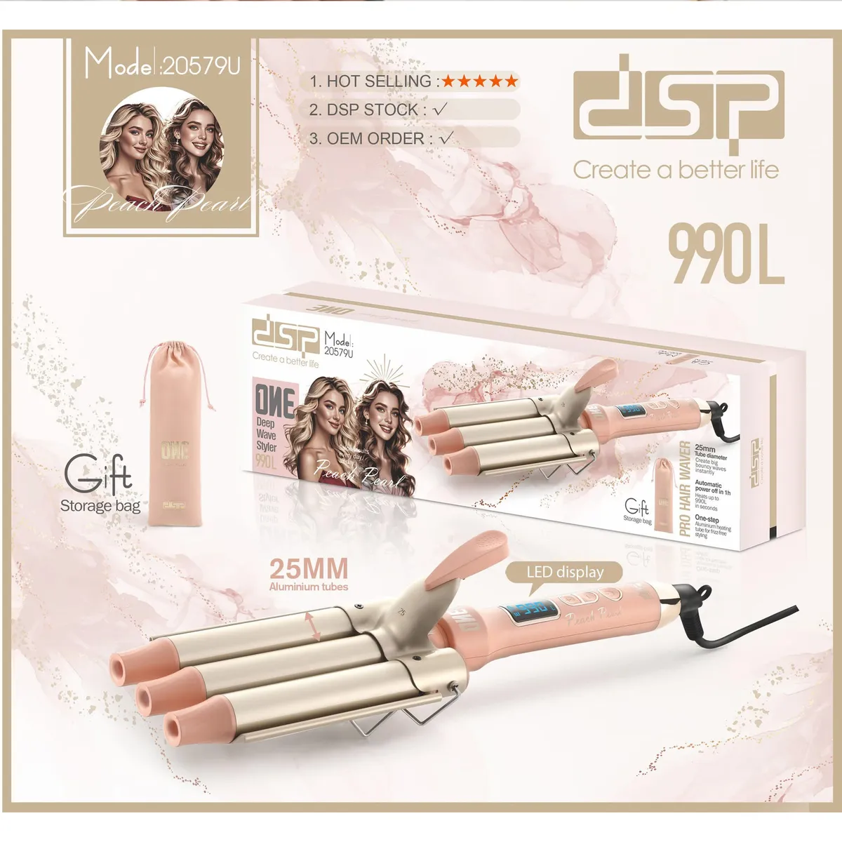 Fer à Onduler DSP 20579U - 3 Barils