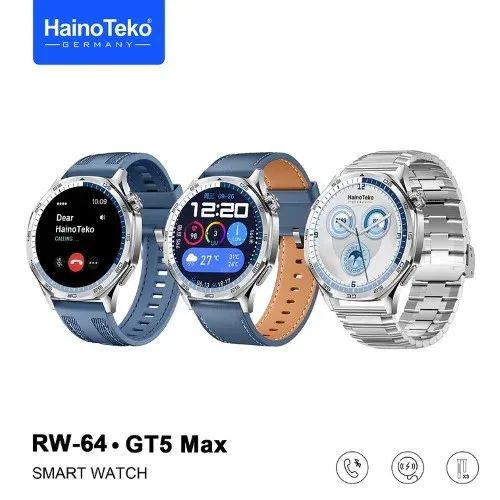 Smartwatch HainoTeko GT5 MAX (RW-64) - 3 Bracelets - Écran AMOLED