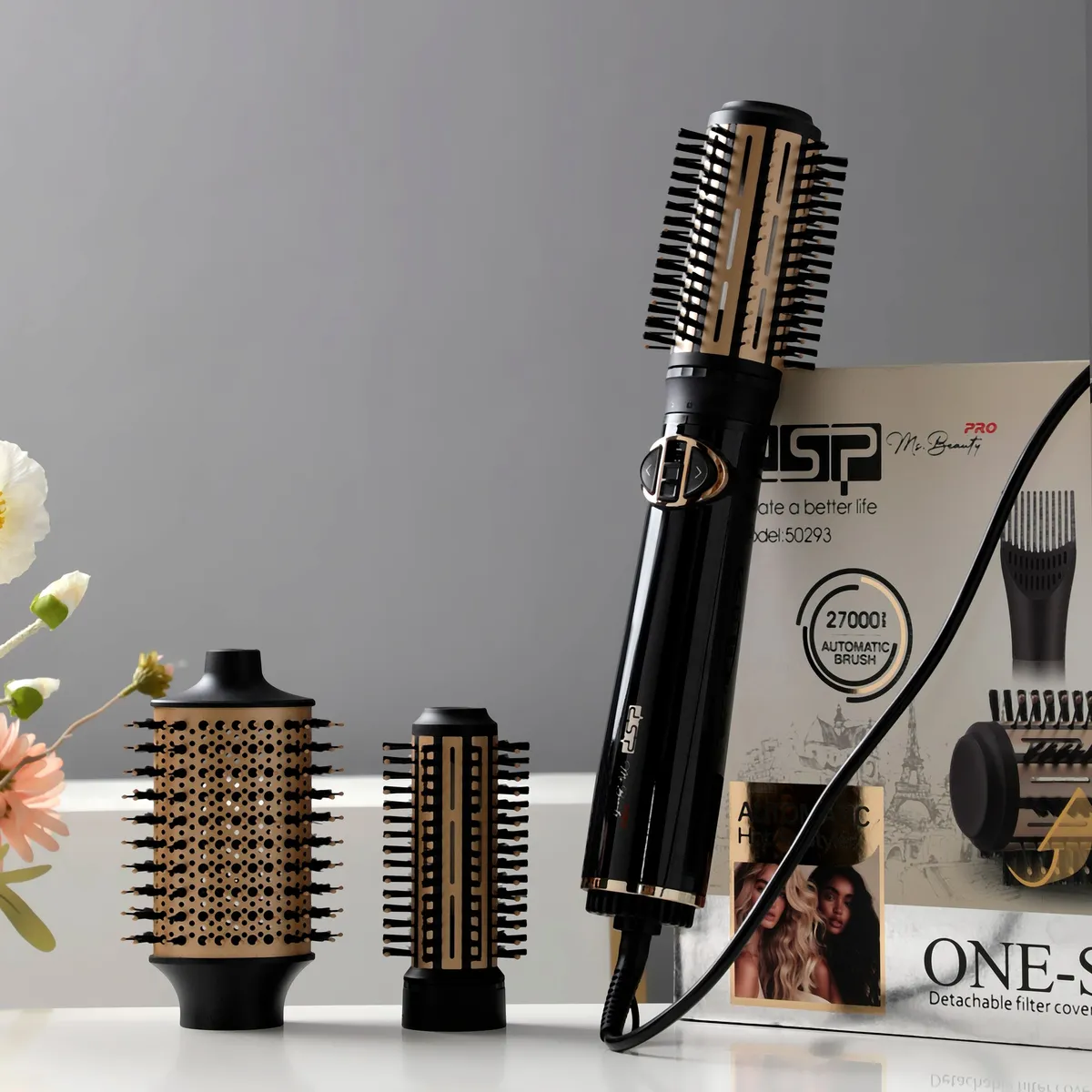 Brosse Soufflante Rotative 8en1 DSP 50293 – 1000W - Noir