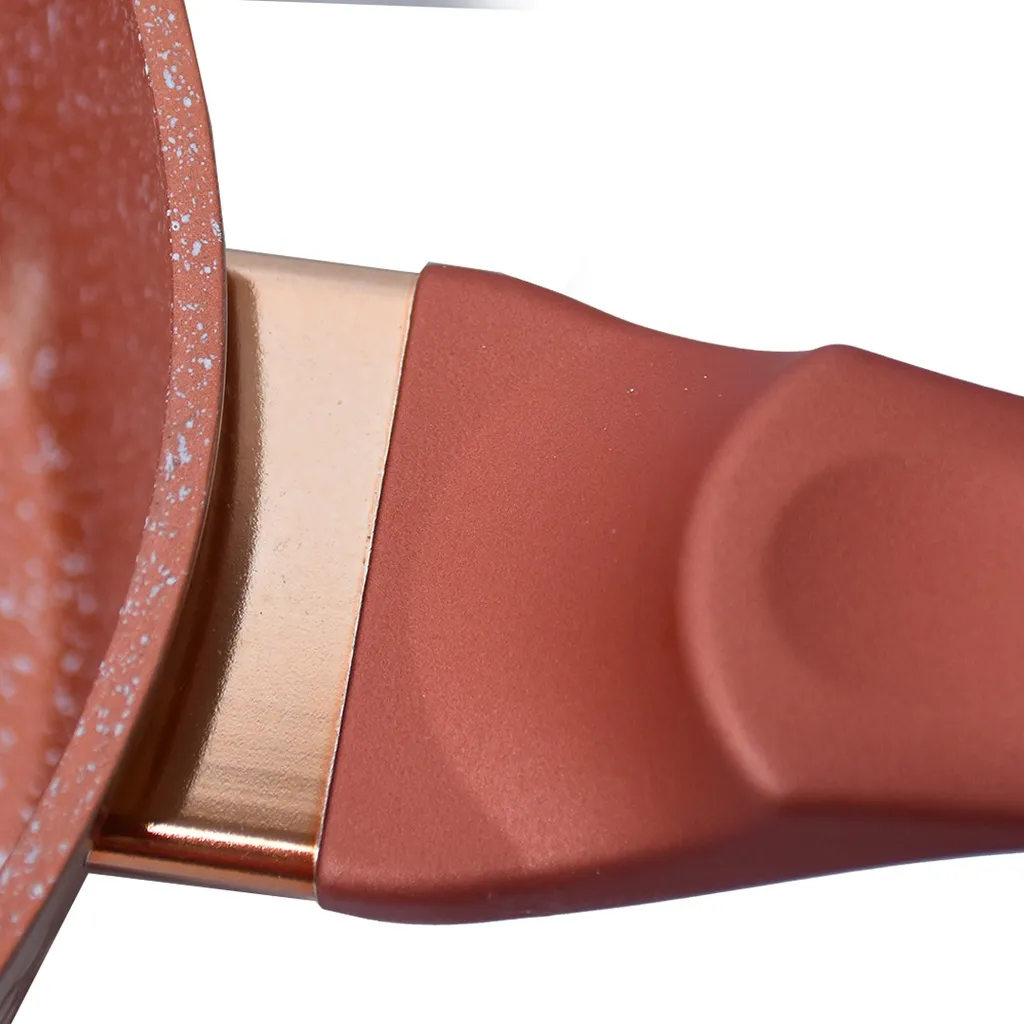 Set De 3 Casseroles Granite Golden House - 16 cm - 18 cm - 20 cm - Effet Cuivre