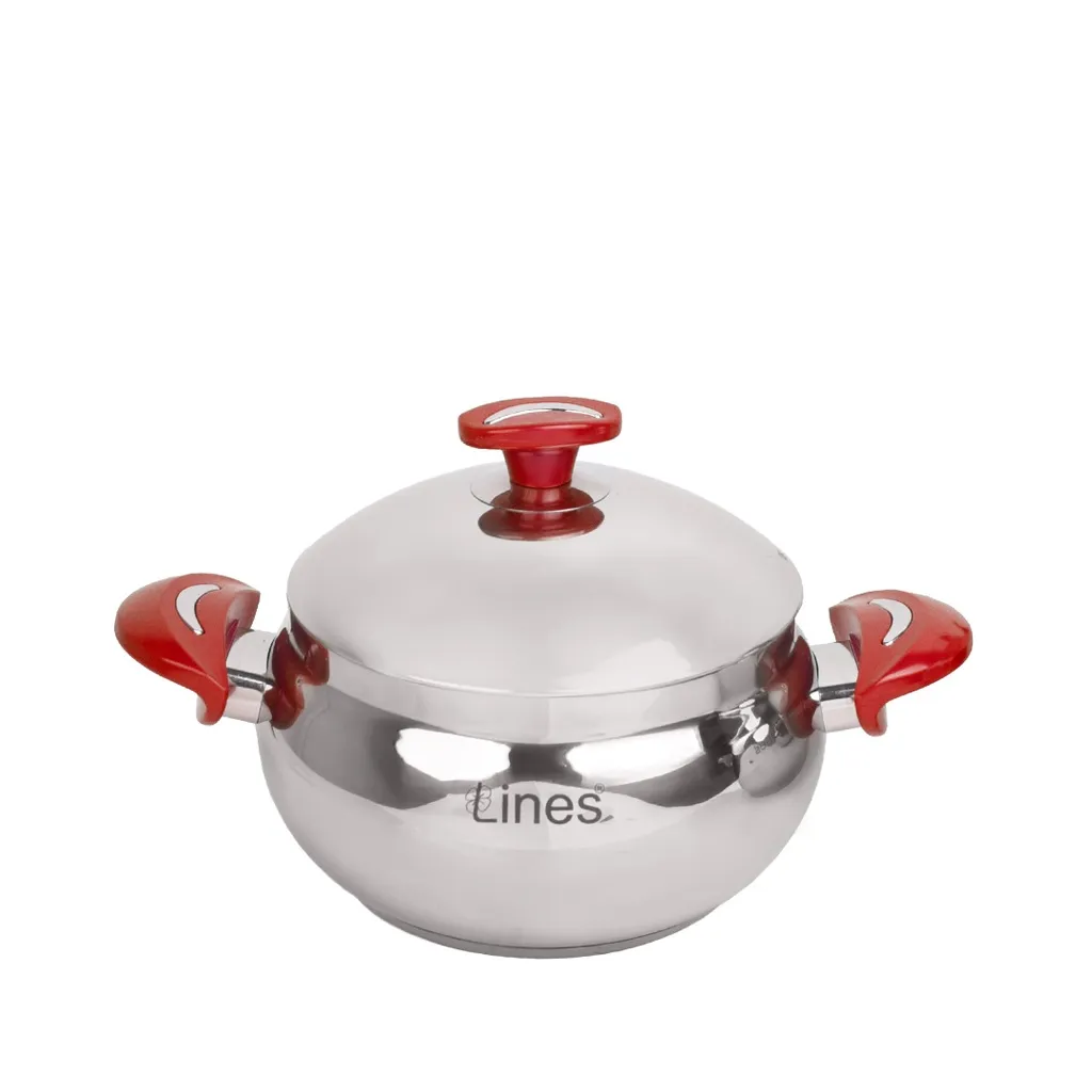 Batterie de Cuisine Inox ABM 10 Pièces - Inox 18/10 - Rouge
