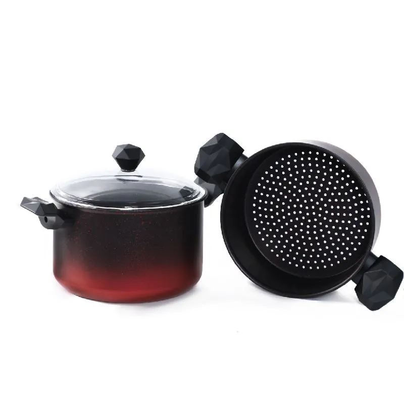 Batterie De Cuisine Granite 25 Pièces - GRATINA Rouge