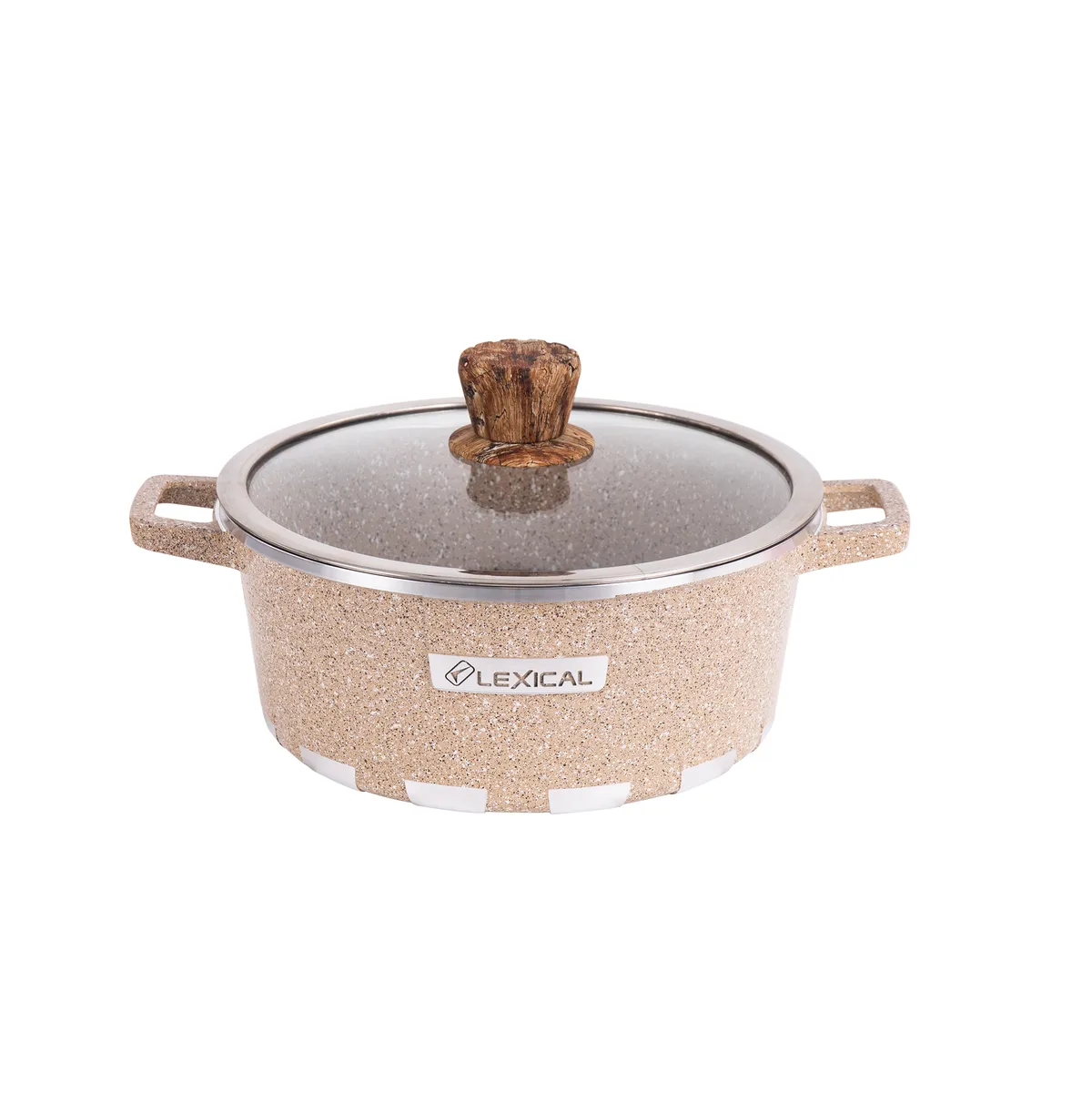 Set casserole granite 10pcs Lexical CDC-5710-3 - Beige