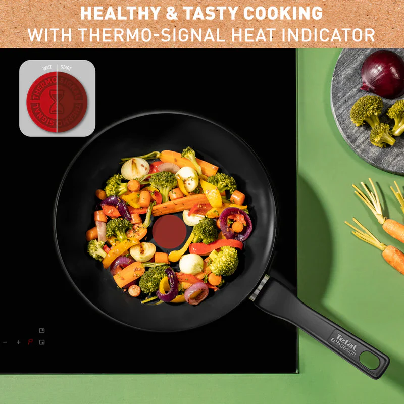 Wok TEFAL 28cm Renew Black Céramique - C4321923