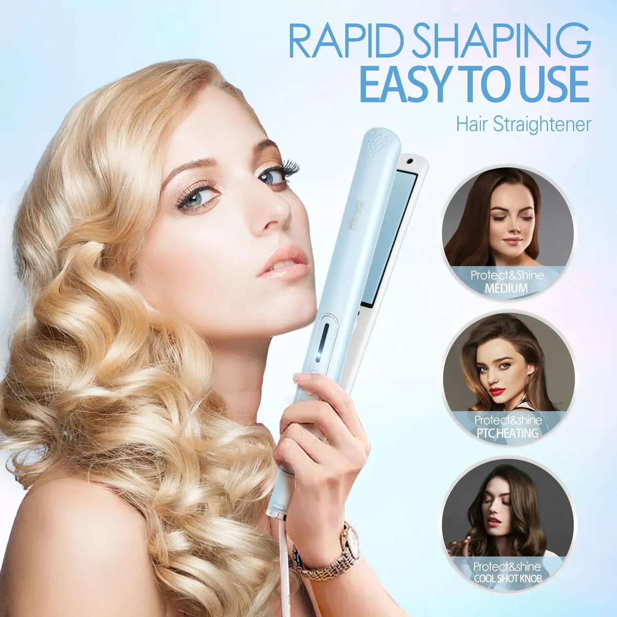 Plaque Cheveux Lissante Professionnelle DSP 10221