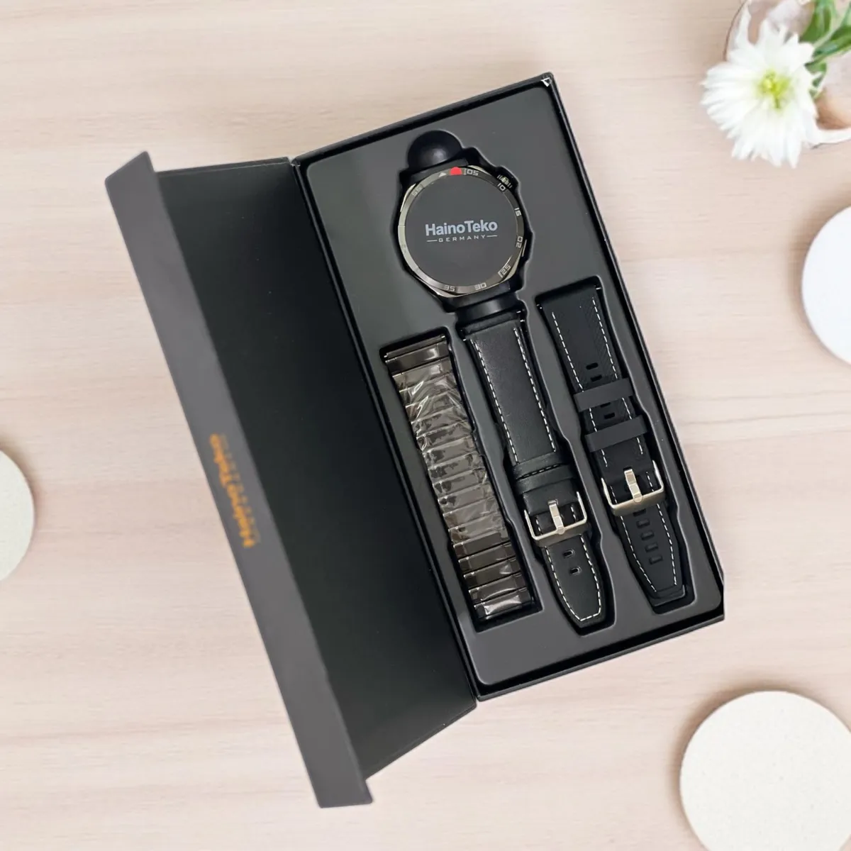 Smartwatch HainoTeko GT5 MAX (RW-64) - 3 Bracelets - Écran AMOLED