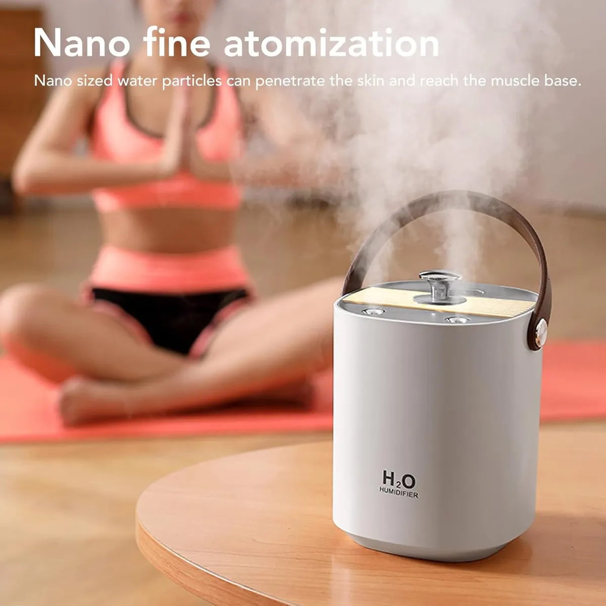 Humidificateur portable à double pulvérisation avec veilleuse