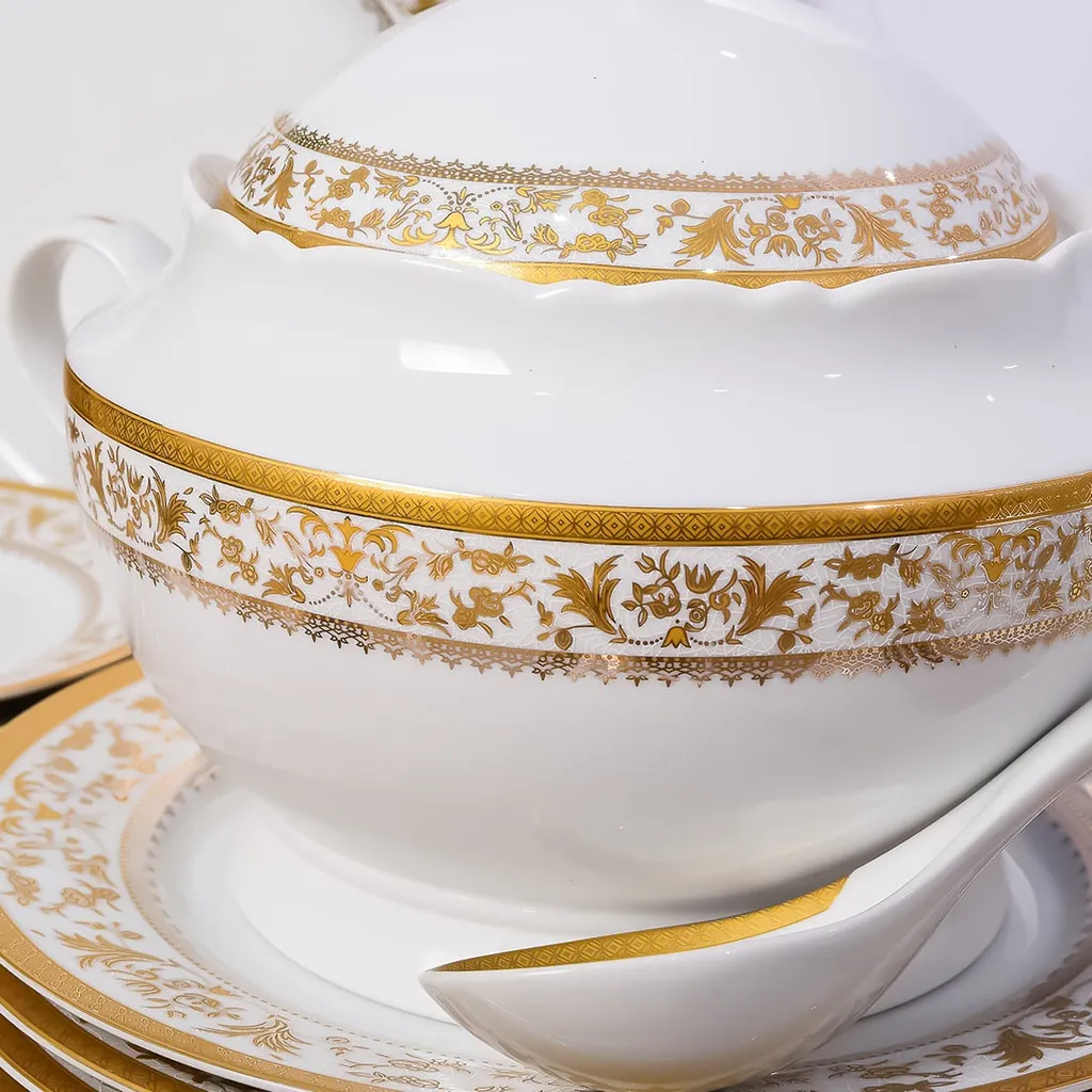 Service à Table 72 Pièces en Porcelaine Florence M3- Rond