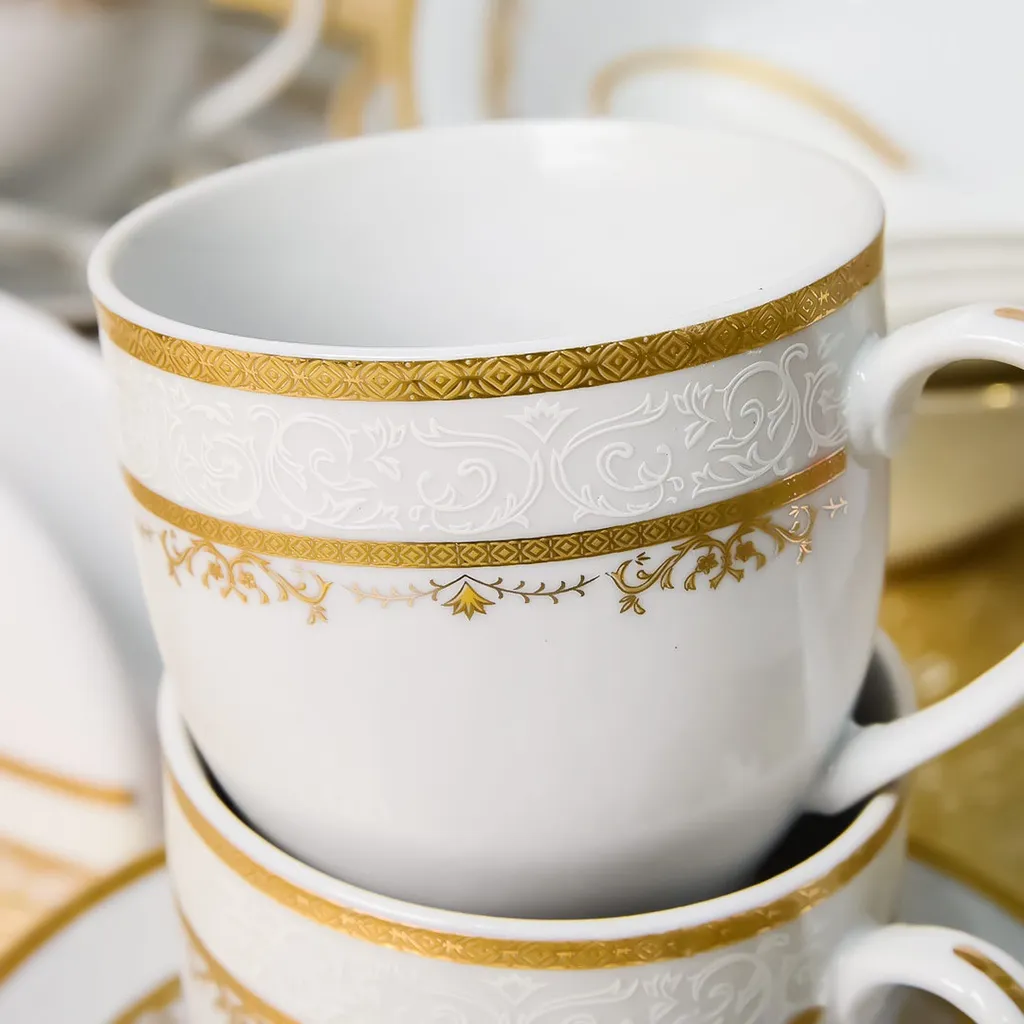 Service à Table 72 Pièces en Porcelaine Florence M2- Rond