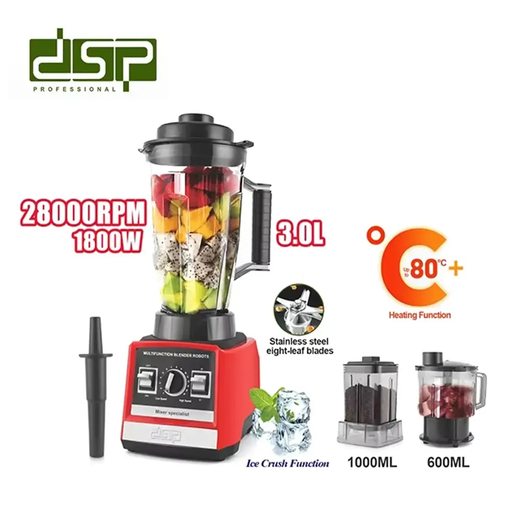 Blender Multifonctions 3en1 DSP KJ2187 – 1800W – Bol 3L