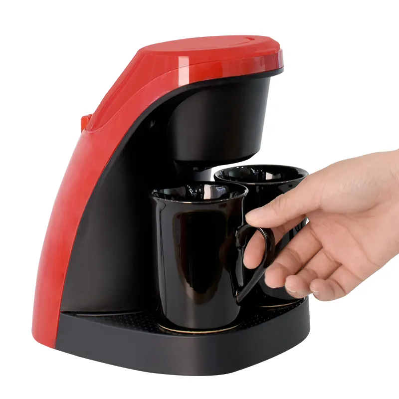 Machine à Café Lexical Avec 2 Tasses  LEM-0620 - 450Watts - Rouge