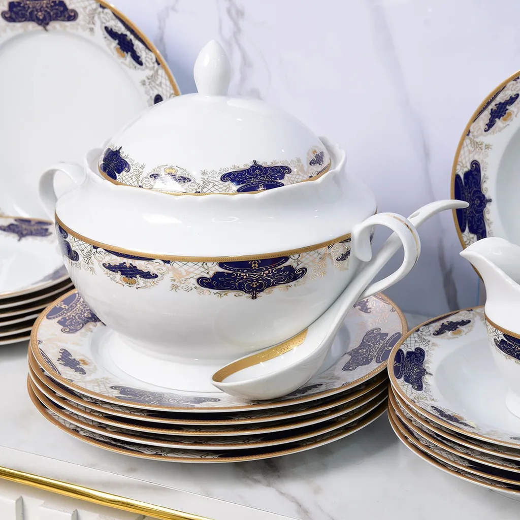 Service à Table 72 Pièces en Porcelaine Florence M1- Rond