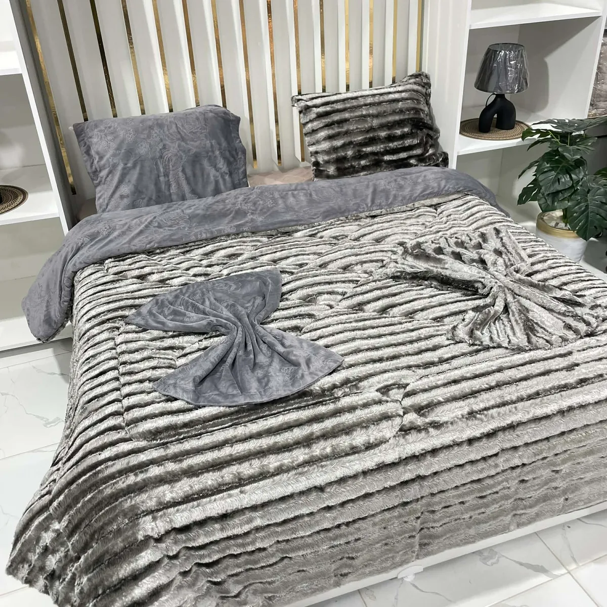 Farech couette RISHA - GRIS CHARBON