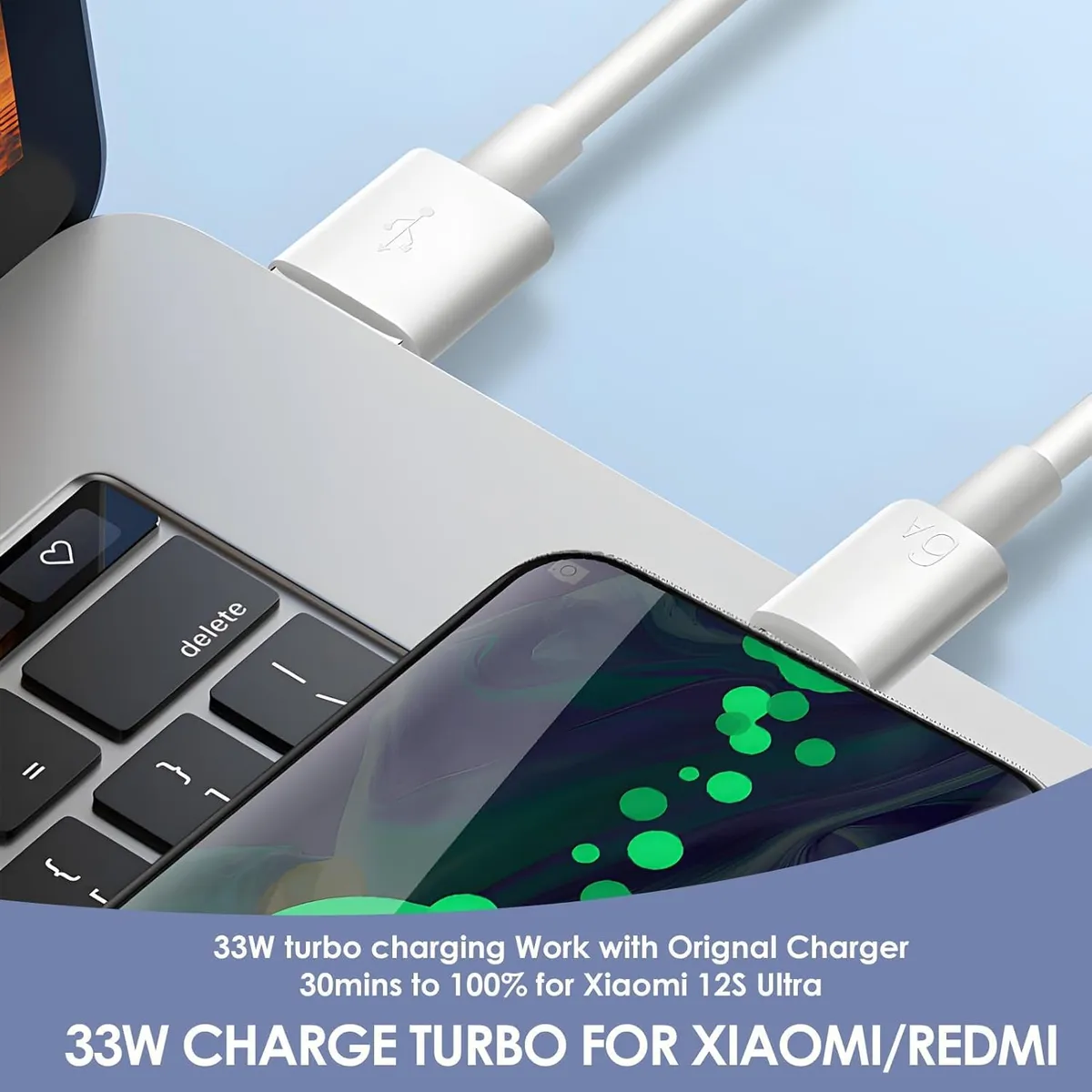 Chargeur Rapide Xiaomi 33 W avec câble USB  11PRO