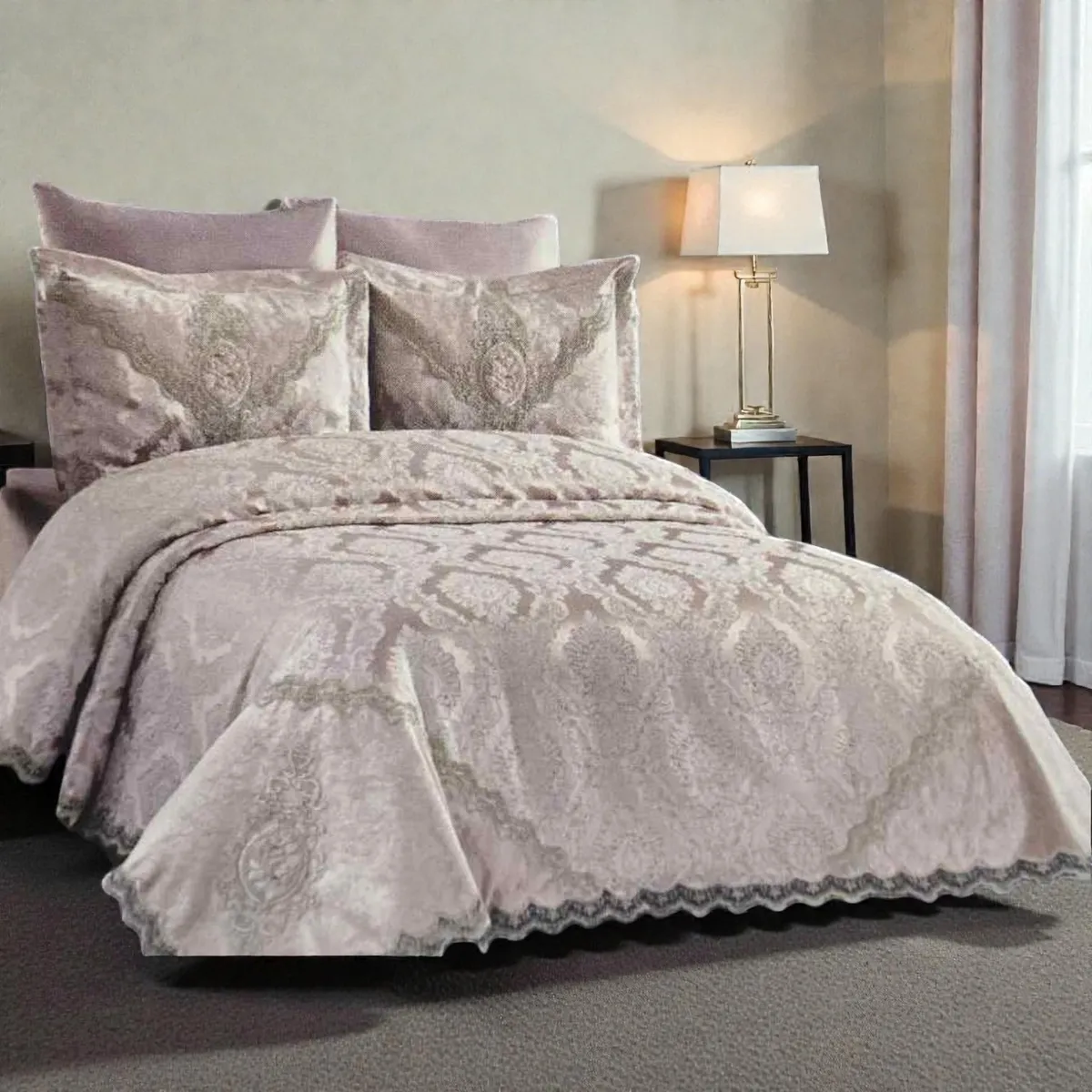 Parure de lit Naturel Home 6 pièces - GIZEM Rose