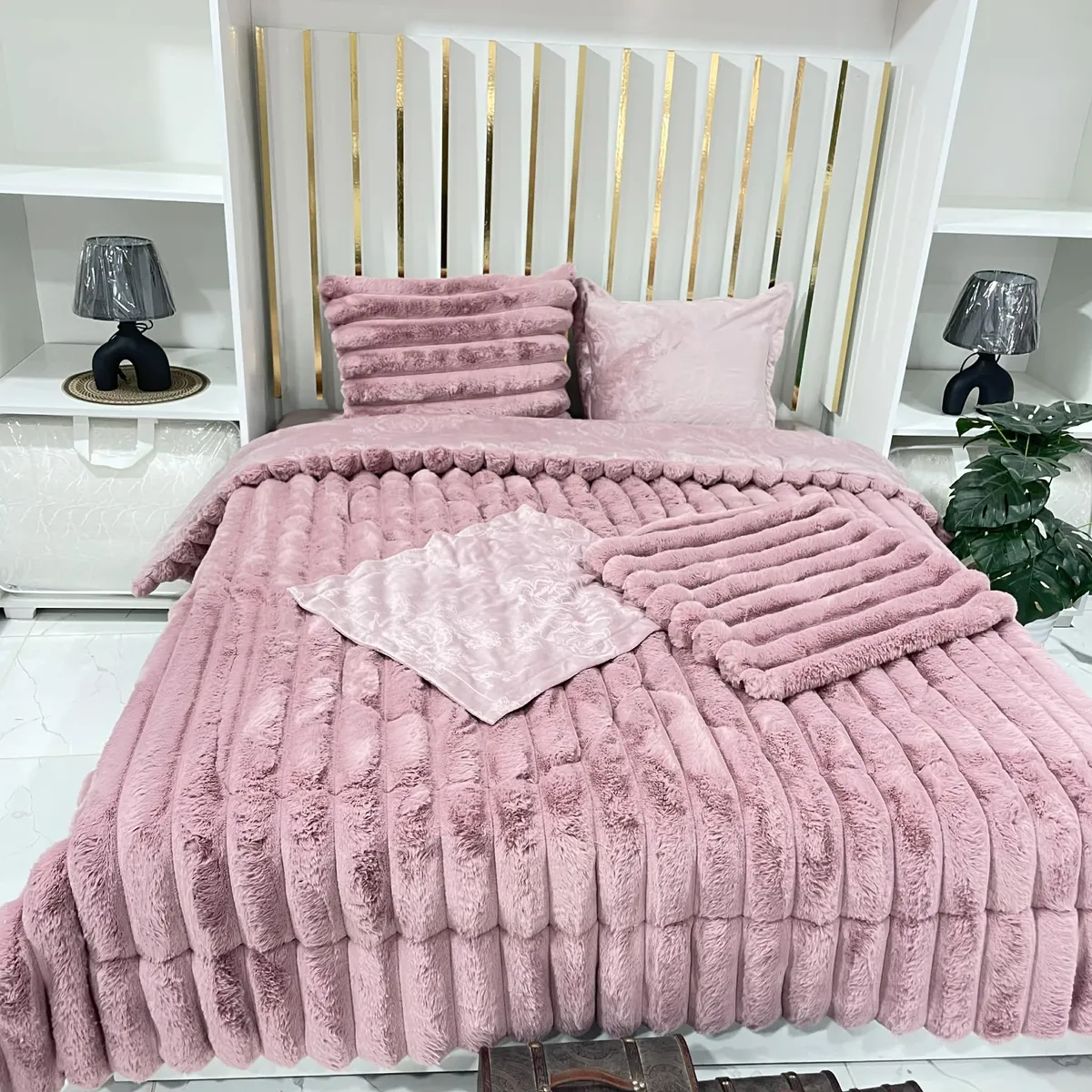 Farech couette BUBBLE double face  - ROSE