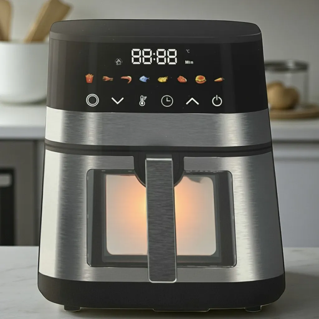 Friteuse à Air Florence CY-5004-EW – 5 Litres – 1400W – Inox – Écran Tactile Intelligent