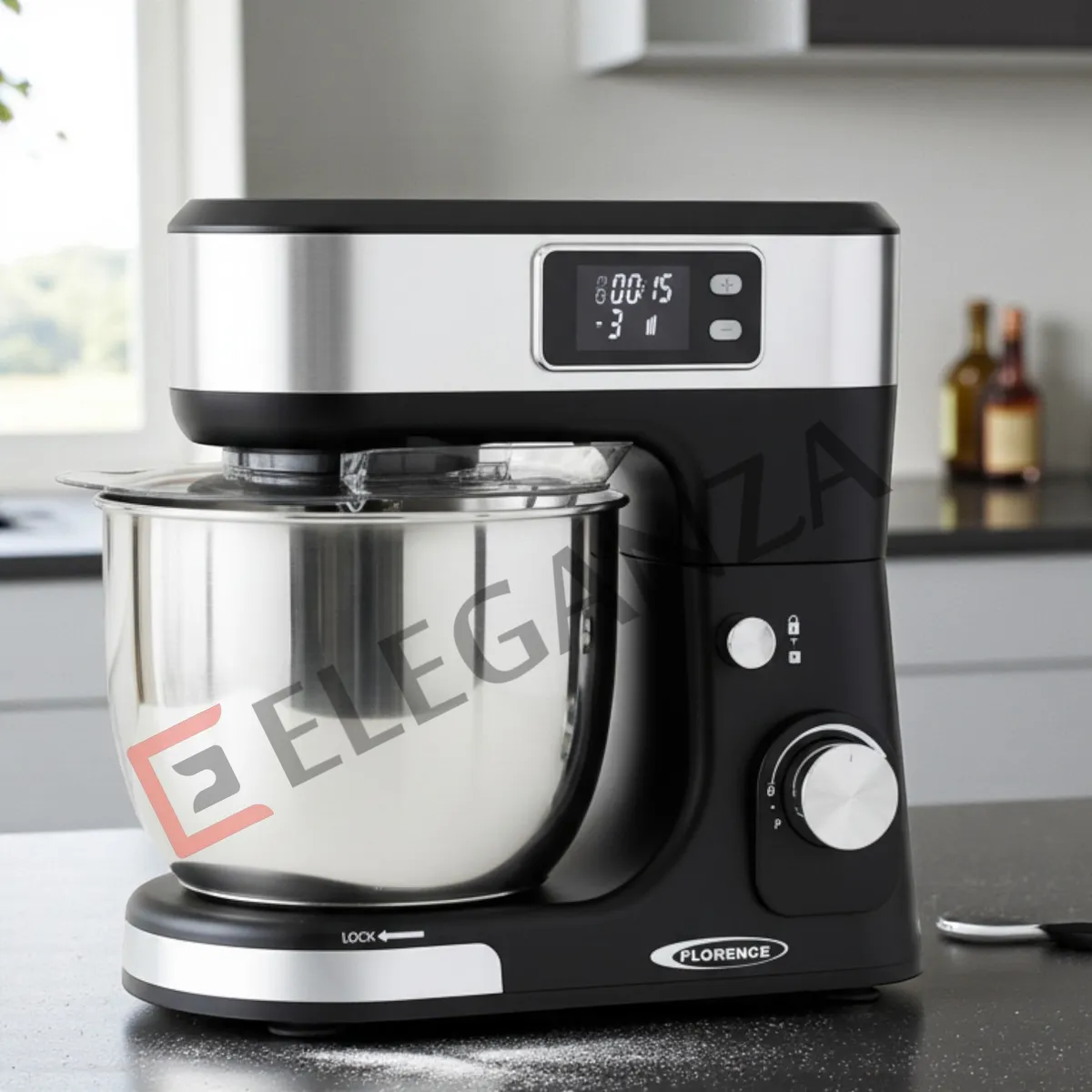 Robot Pétrin FLORENCE 5L avec afficheur  SM-6466AE - 1300W - Noir