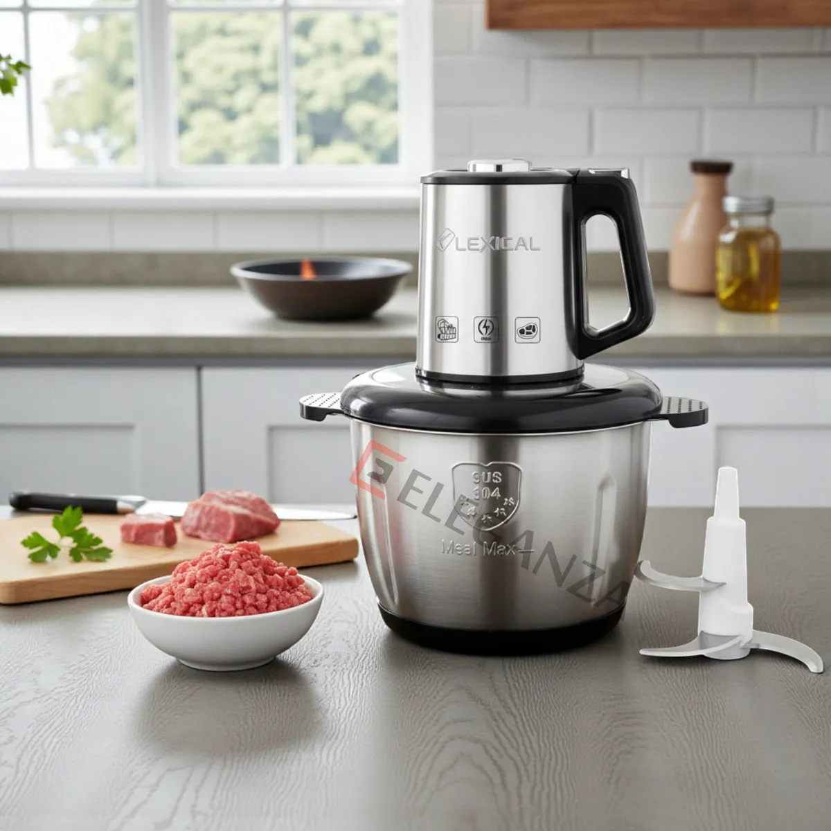 Hachoir à Viande En Inox Lexical LCH-1960 - 400 Watts - 3 Litres