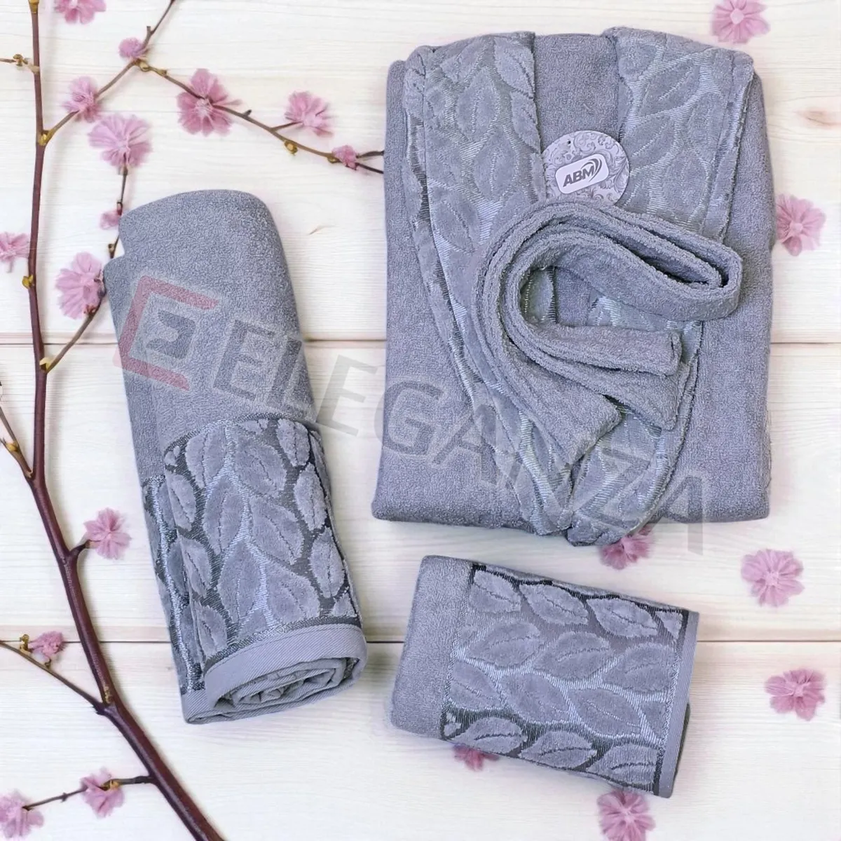 Cap de Bain  Velour ABM 3PCS - Gris