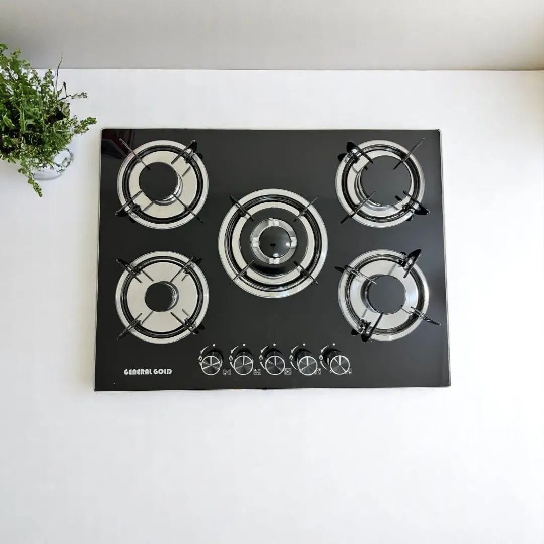 Plaque à Gaz GÉNÉRAL GOLD 5 Feux en verre GG-G52805
