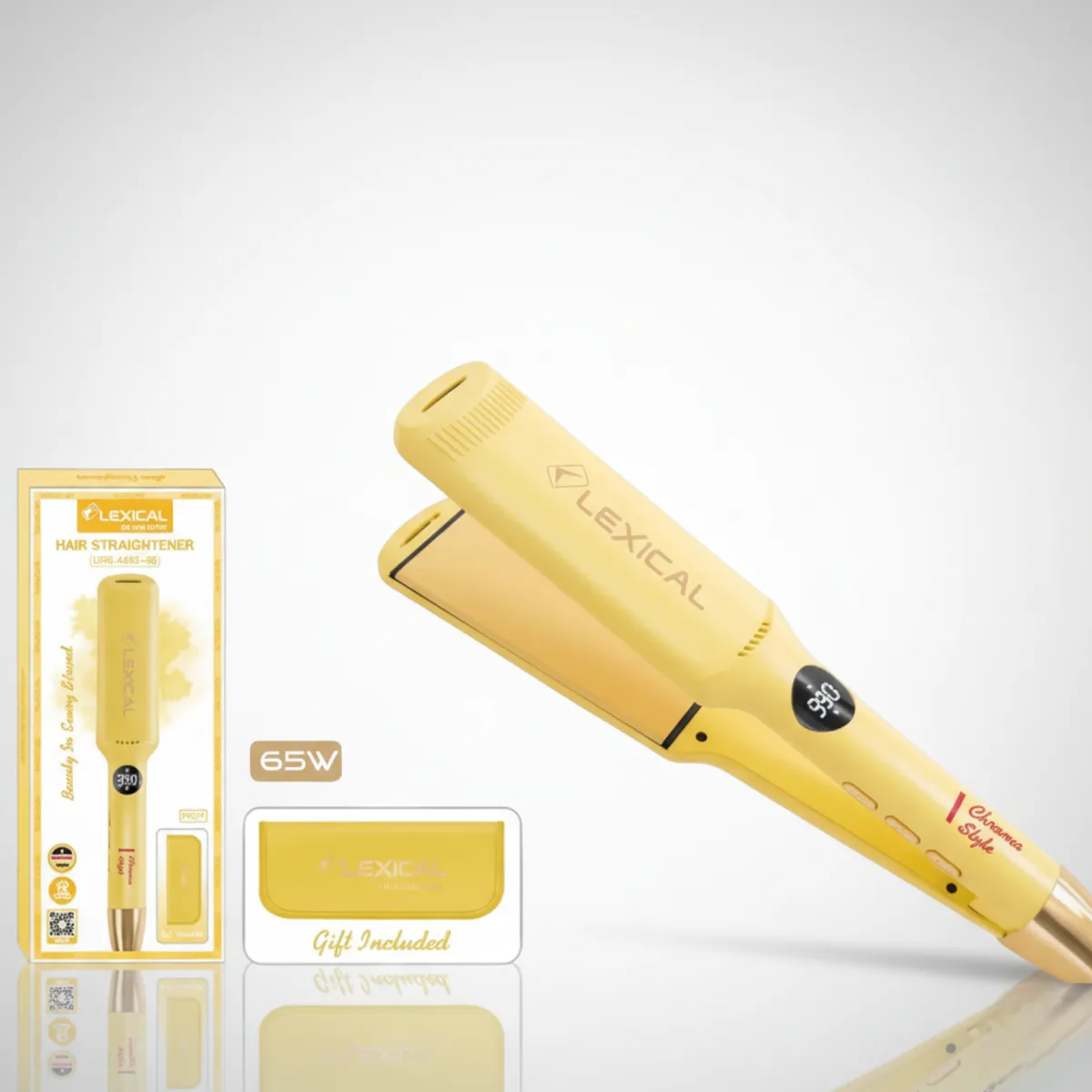 Plaque cheveux Lexical LHS-5383-10 - Jaune - 990°F