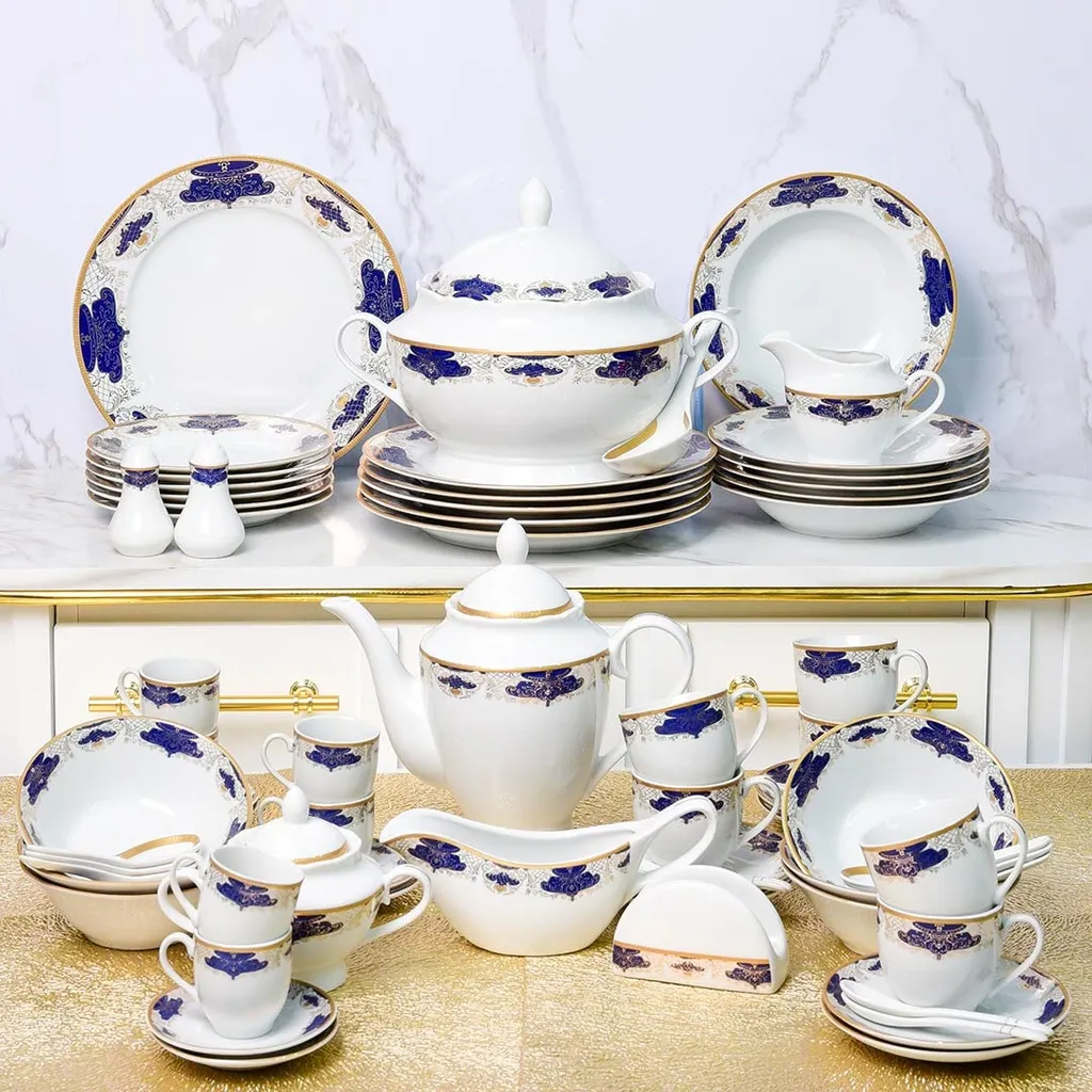 Service à Table 72 Pièces en Porcelaine Florence M1- Rond