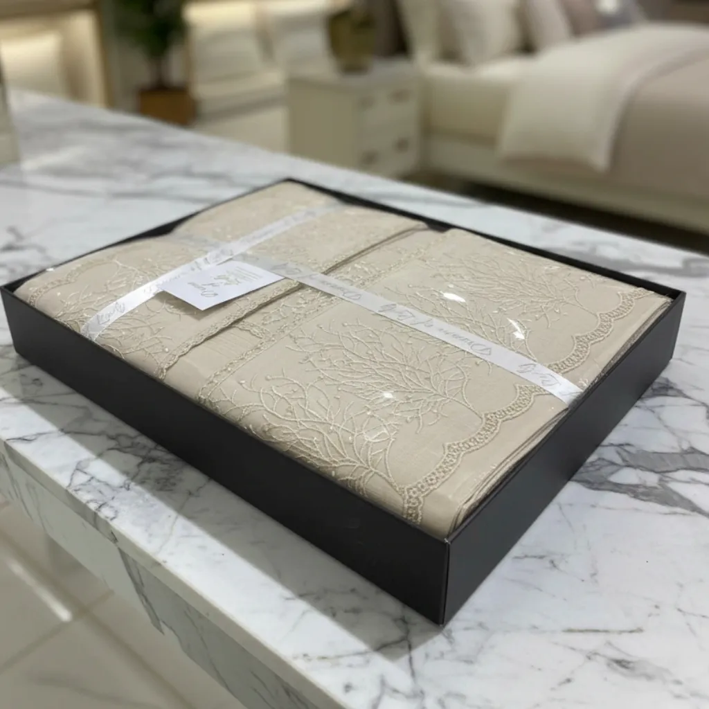 Parure de lit couton Dream Of Lady - 4 pièces - Beige