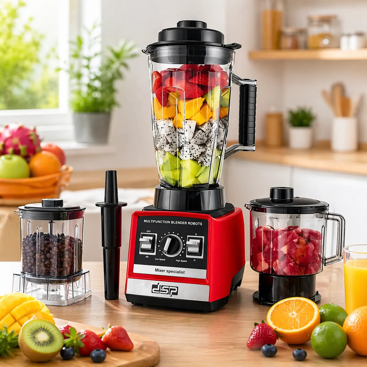 Blender Multifonctions 3en1 DSP KJ2187 – 1800W – Bol 3L