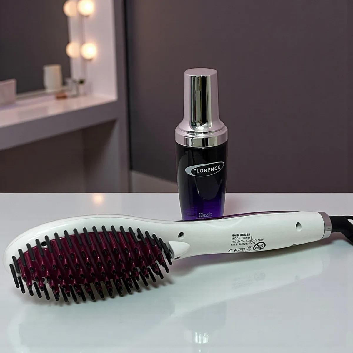Brosse à cheveux avec serum Florence HK449-1 - 50W - Violet