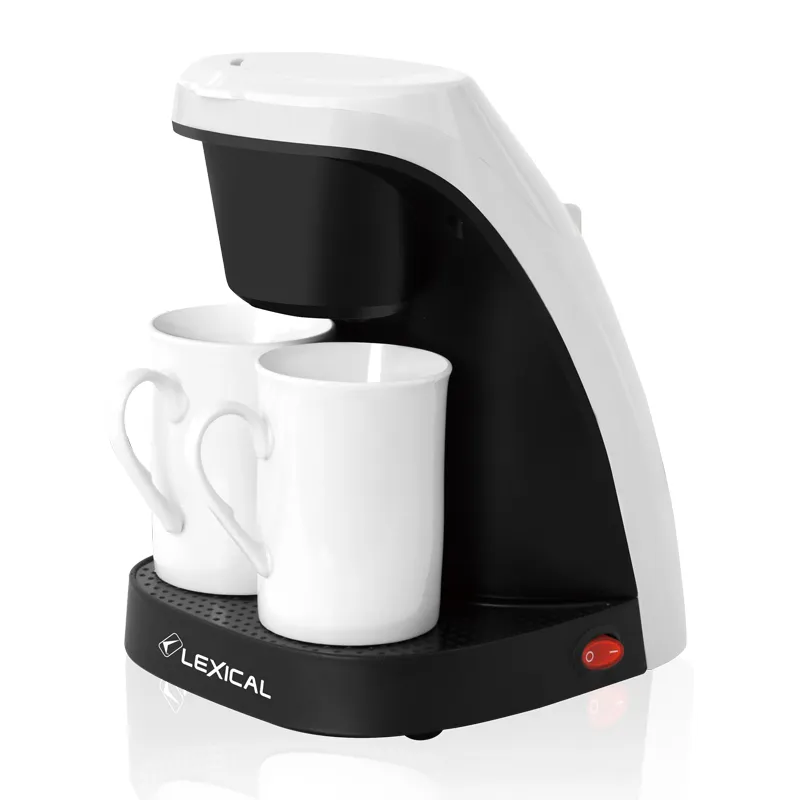 Machine à Café Lexical Avec 2 Tasses  LEM-0620 - 450Watts - Blanc
