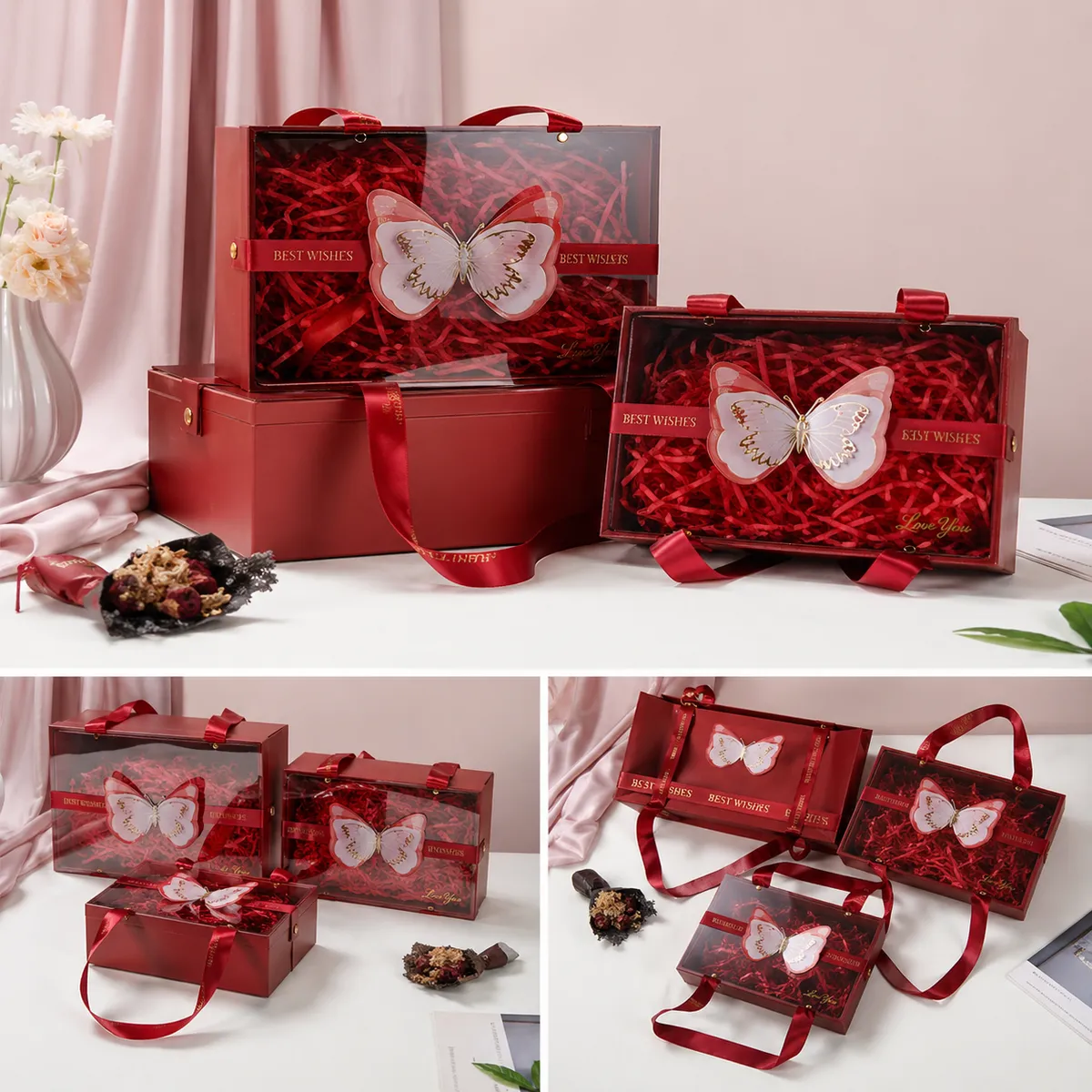 Coffret Cadeau 3pcs  Luxe Papillon – Best Wishes ELG1-7