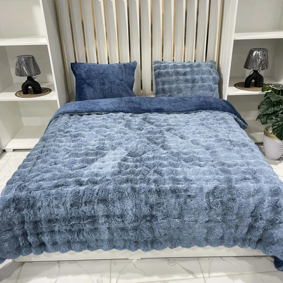 Farech couette FOURRURE - BLEU