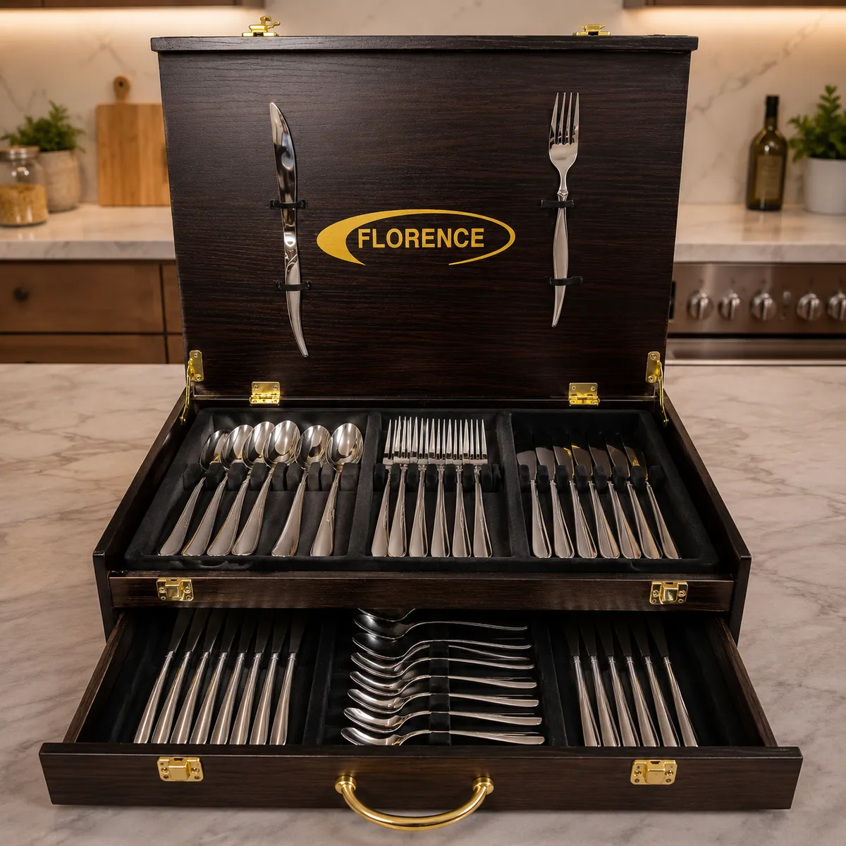 Coffret ménagére Florence 72pcs Silver HK258 RL-TW0258