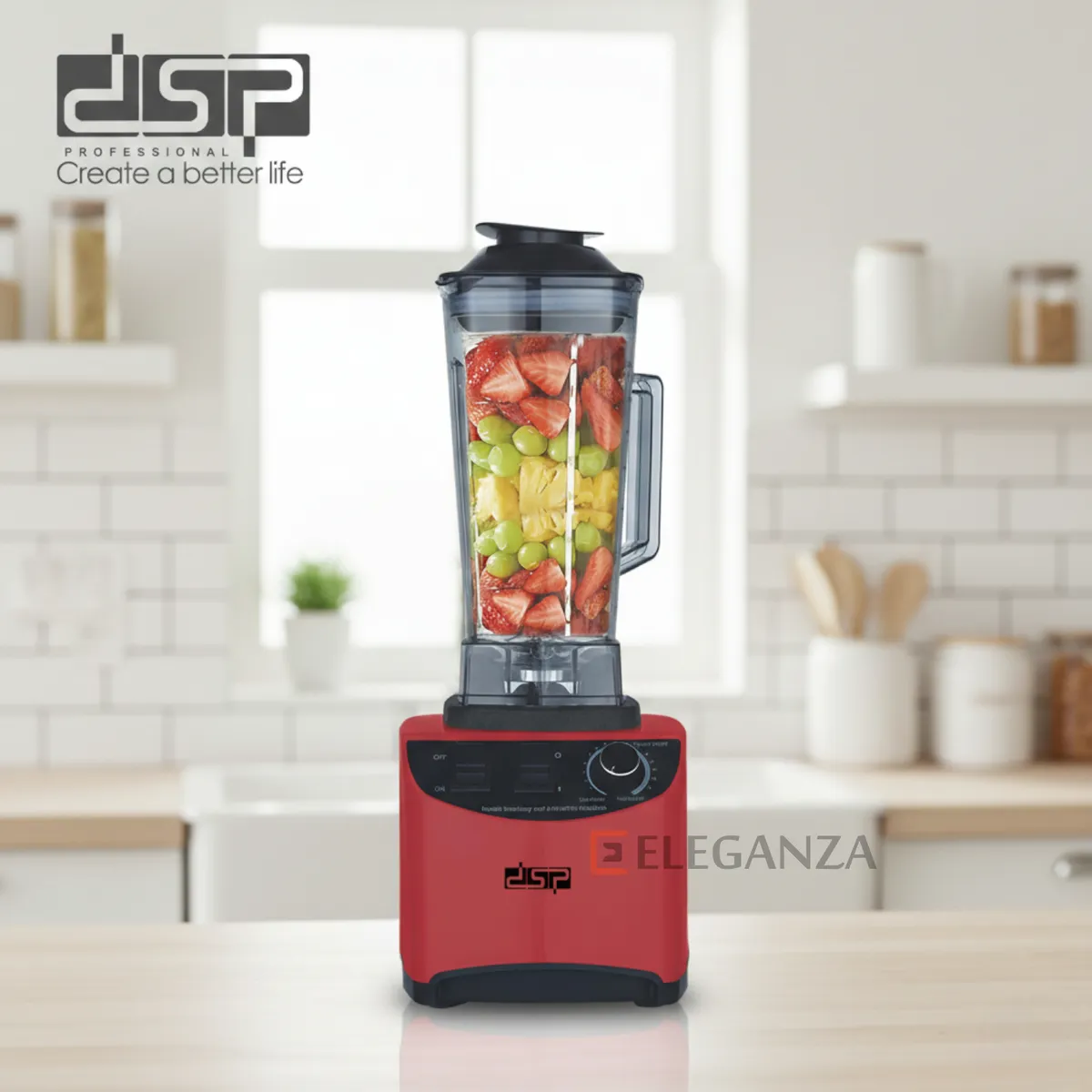 Blender pro 2L DSP KJ2099 - Rouge - 1800W - 2L