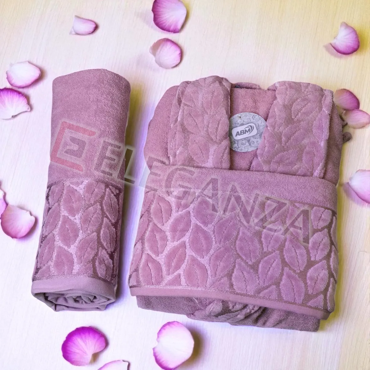 Cap de Bain  Velour ABM 3PCS - Rose