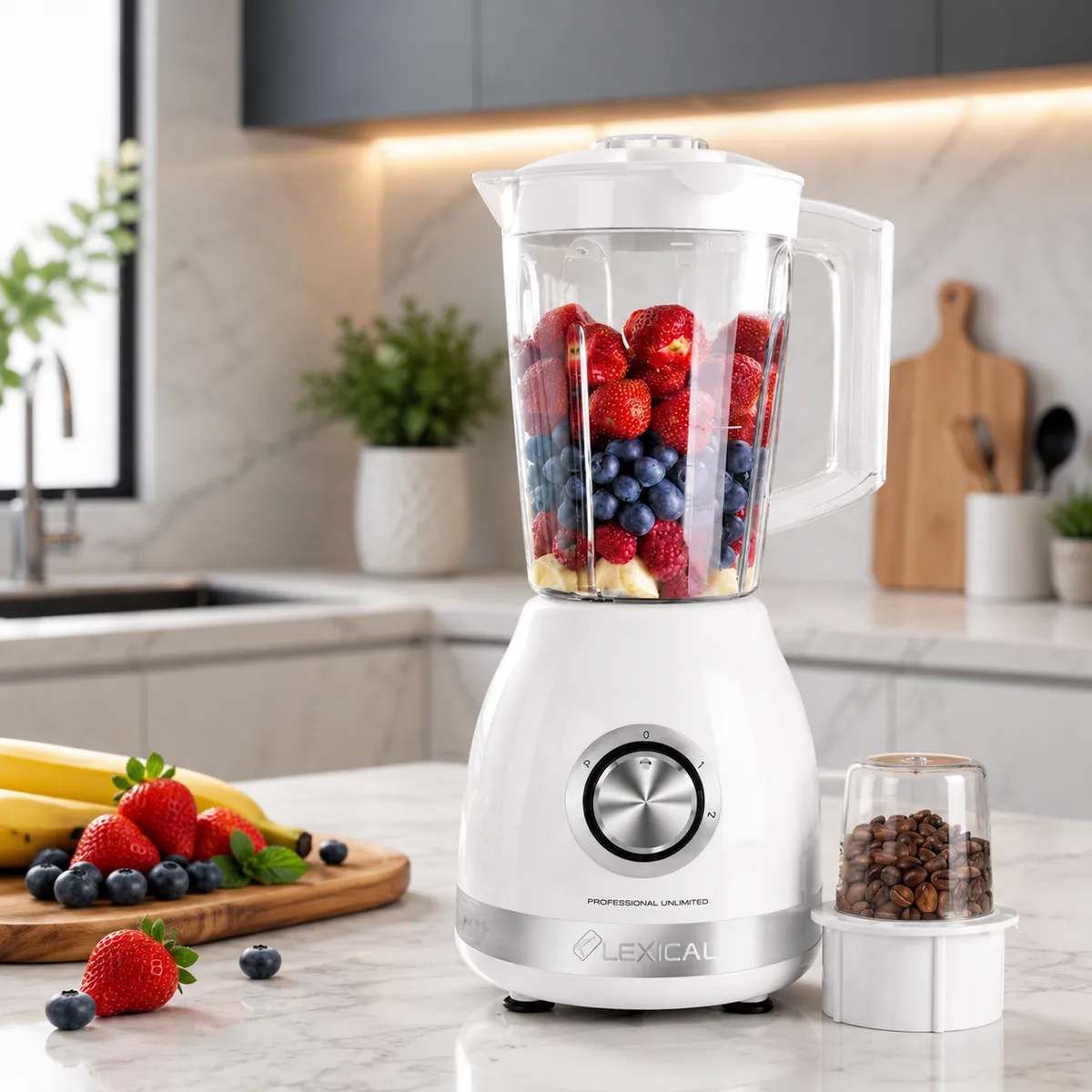 Blender 2En1 Lexical LBL-1522-1 500W - 1.6L Blanc