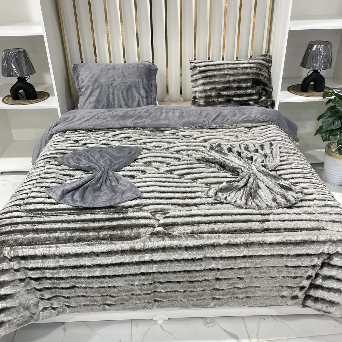 Farech couette RISHA - GRIS CHARBON