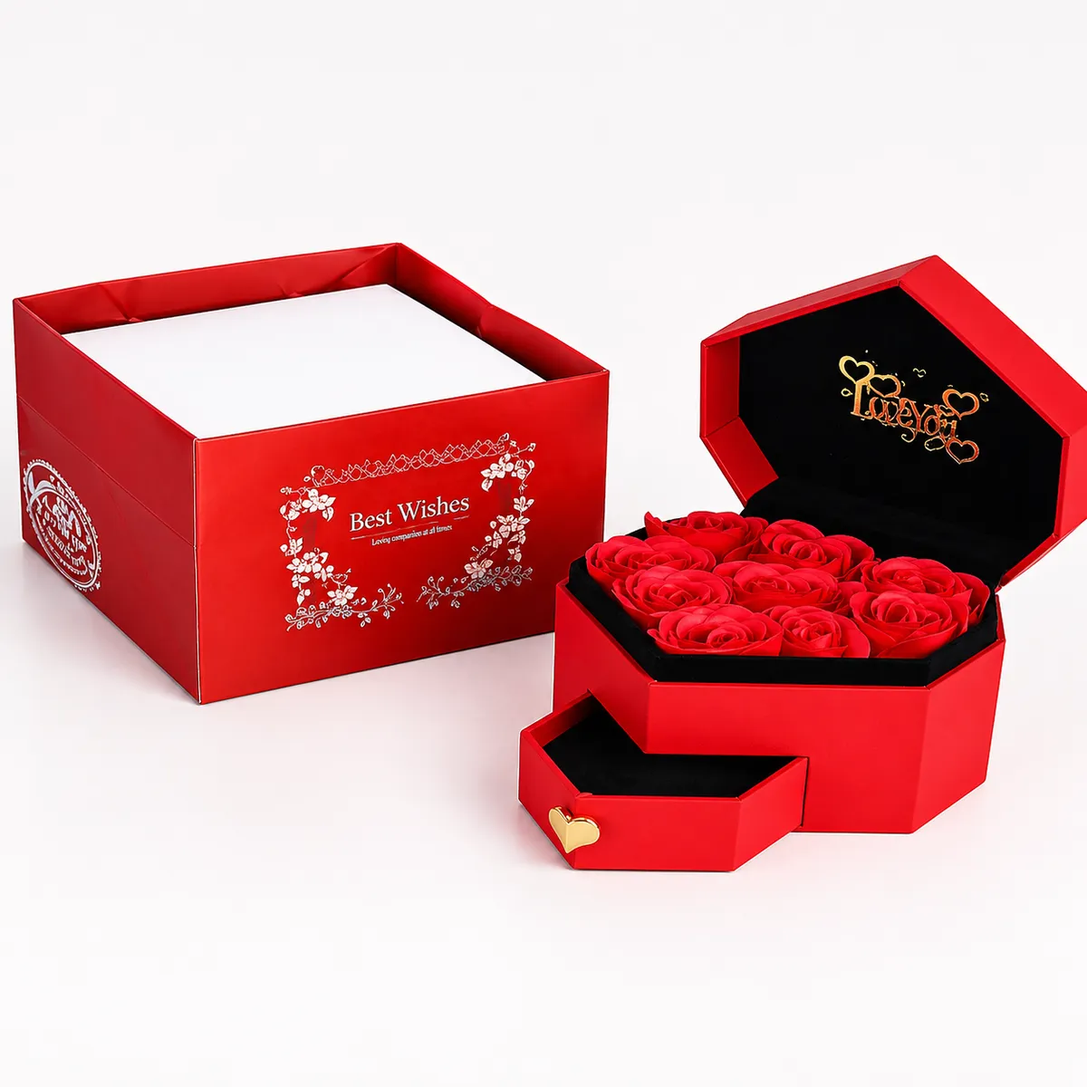 Coffret Cadeau Luxe – Best Wishes ELG2-3 - Rouge