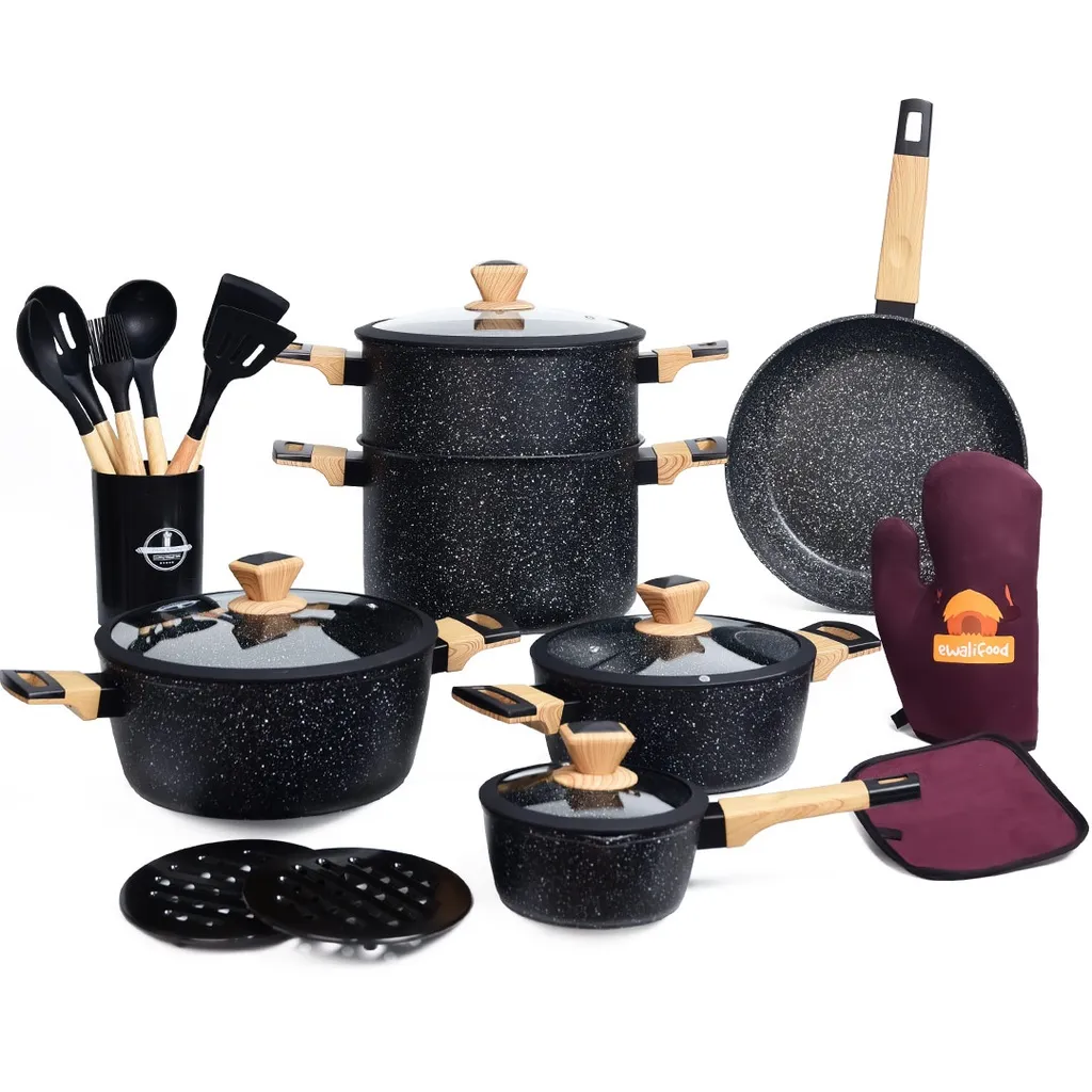 Batterie De Cuisine Sizar 21 Pièces Granite